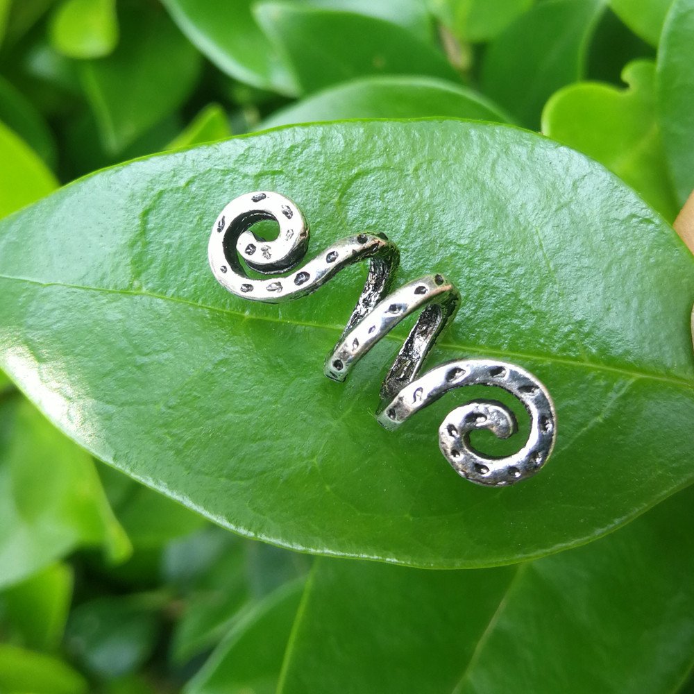 LQQQL Vikings Spiral Hair Beads Rings - Dreadlock Accessories, Norse Hair Coils & Pendants for Braids, Beards, Bracelets DIY (3 Small pcs) Beauty & Personal Care LQQQL