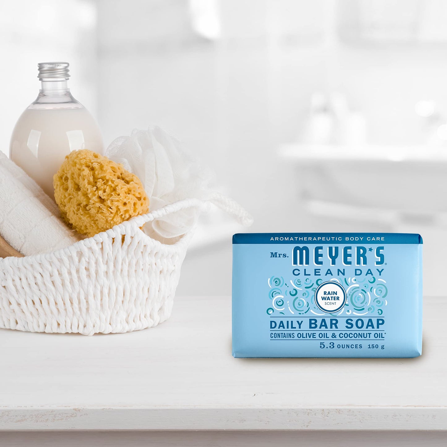 MRS. MEYER'S CLEAN DAY 11220 Bar Soap, Rain Water Scent, 5.3-oz. - Quantity 12 Beauty & Personal Care Mrs. MEYER'S