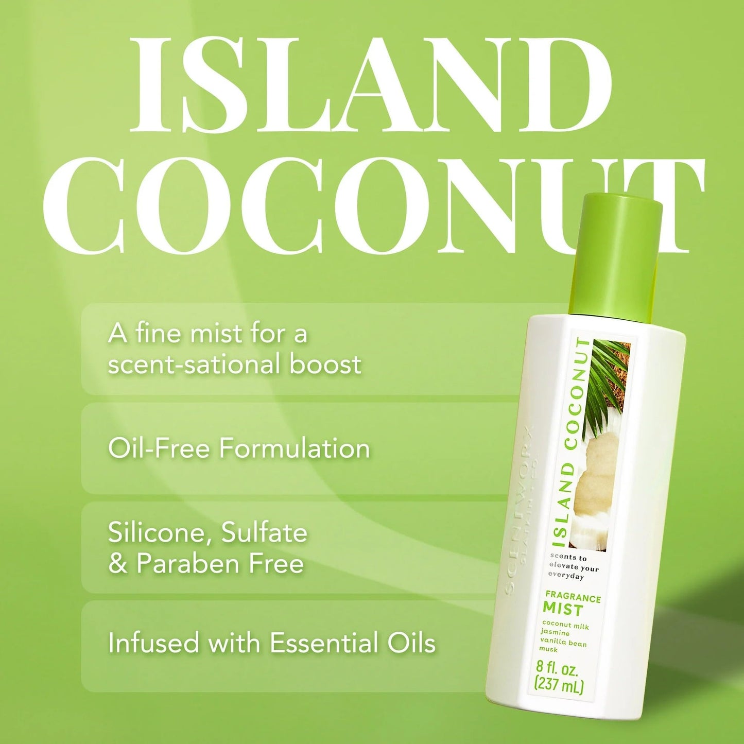 ScentWorx Island Coconut 8 oz Fragrance Mist Beauty & Personal Care ScentWorx by Slatkin + Co.