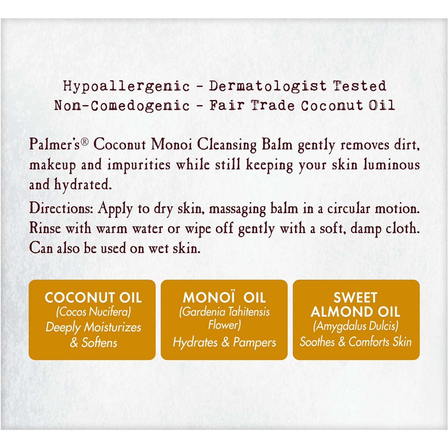 Palmer's Coconut Oil Formula, Coconut Monoi Facial Cleansing Balm and Makeup Remover, 2.25 Ounces Beauty & Personal Care Palmer's