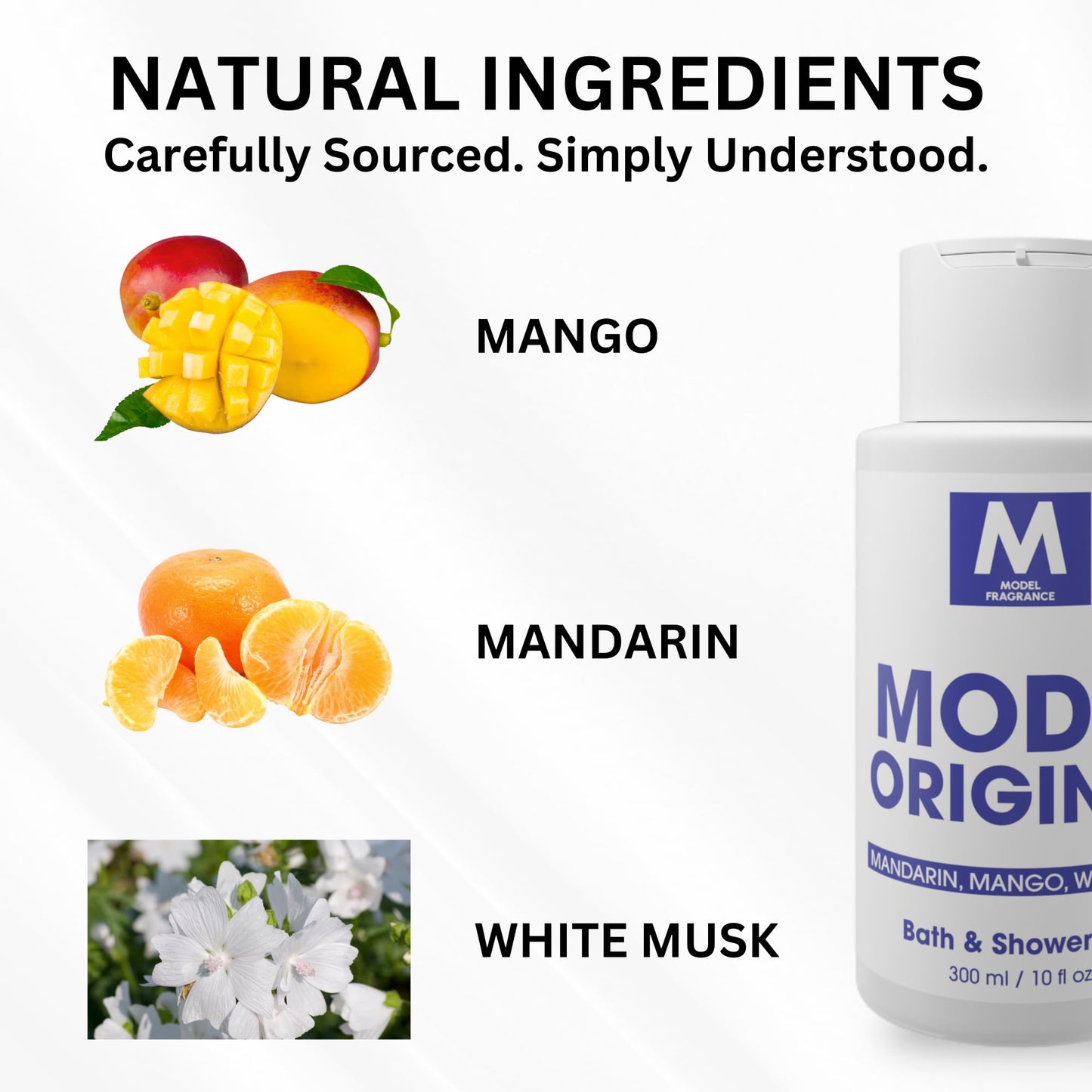 MODELFRAGRANCE Model Original Gourmand Body Gel | Mango, Mandarin, and White Musk | Hydrating, Nourishing, and Refreshing Shower Gel | Scented Spa Beauty & Personal Care MODELFRAGRANCE