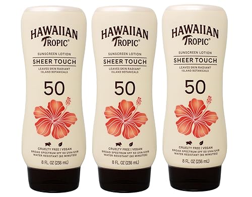 Hawaiian Tropic Sheer Touch Sunscreen SPF 50 Plus 8 oz (Pack of 3) Beauty & Personal Care Hawaiian Tropic