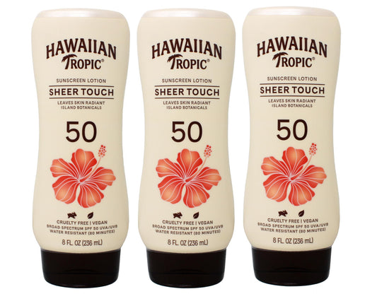 Hawaiian Tropic Sheer Touch Sunscreen SPF 50 Plus 8 oz (Pack of 3) Beauty & Personal Care Hawaiian Tropic
