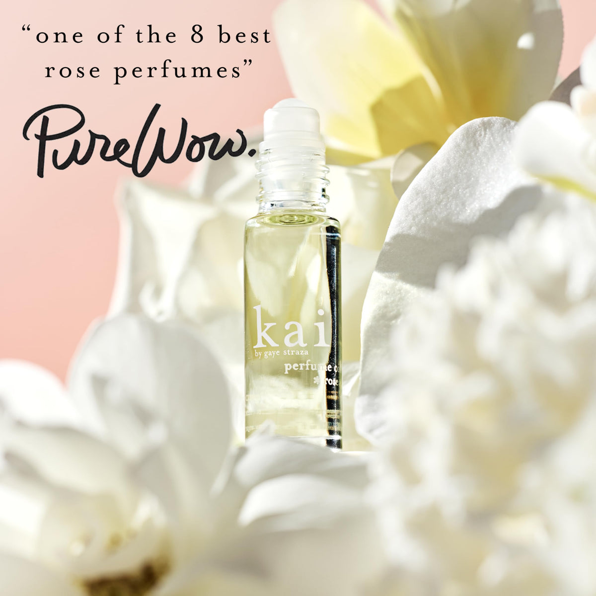 kai perfume oil. rose absolute, gardenia wrapped in white exotic flowers, layered with rose absolute. eau de perfume roll-on oil, 1/8 fl oz., vegan Beauty & Personal Care kai