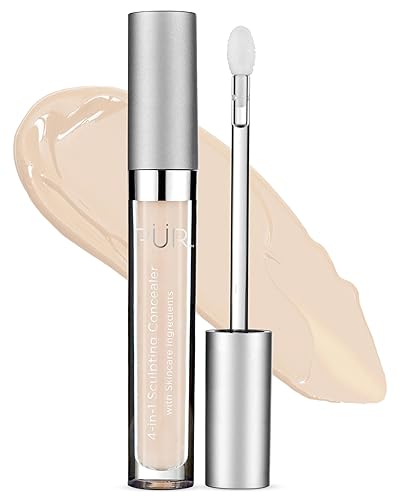 PÜR MINERALS 4-in-1 Sculpting Concealer for Women - Conceals, Brightens, Plumps & Corrects - Hydrating & Moisturizing Makeup Concealer with Medium Beauty & Personal Care PÜR MINERALS