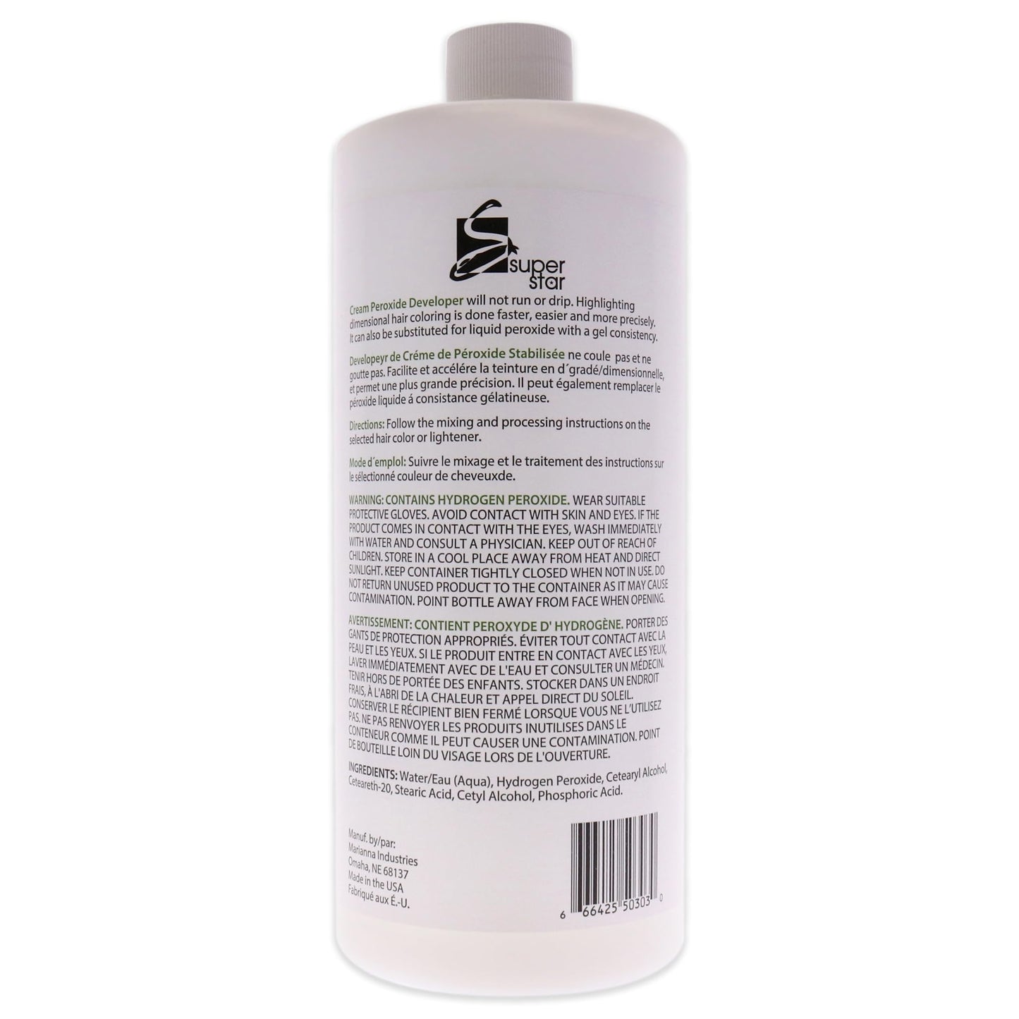 Super Star Superstar Stabilized Cream Peroxide Developer 30v Hc, 32 Oz Beauty & Personal Care SUPER STAR