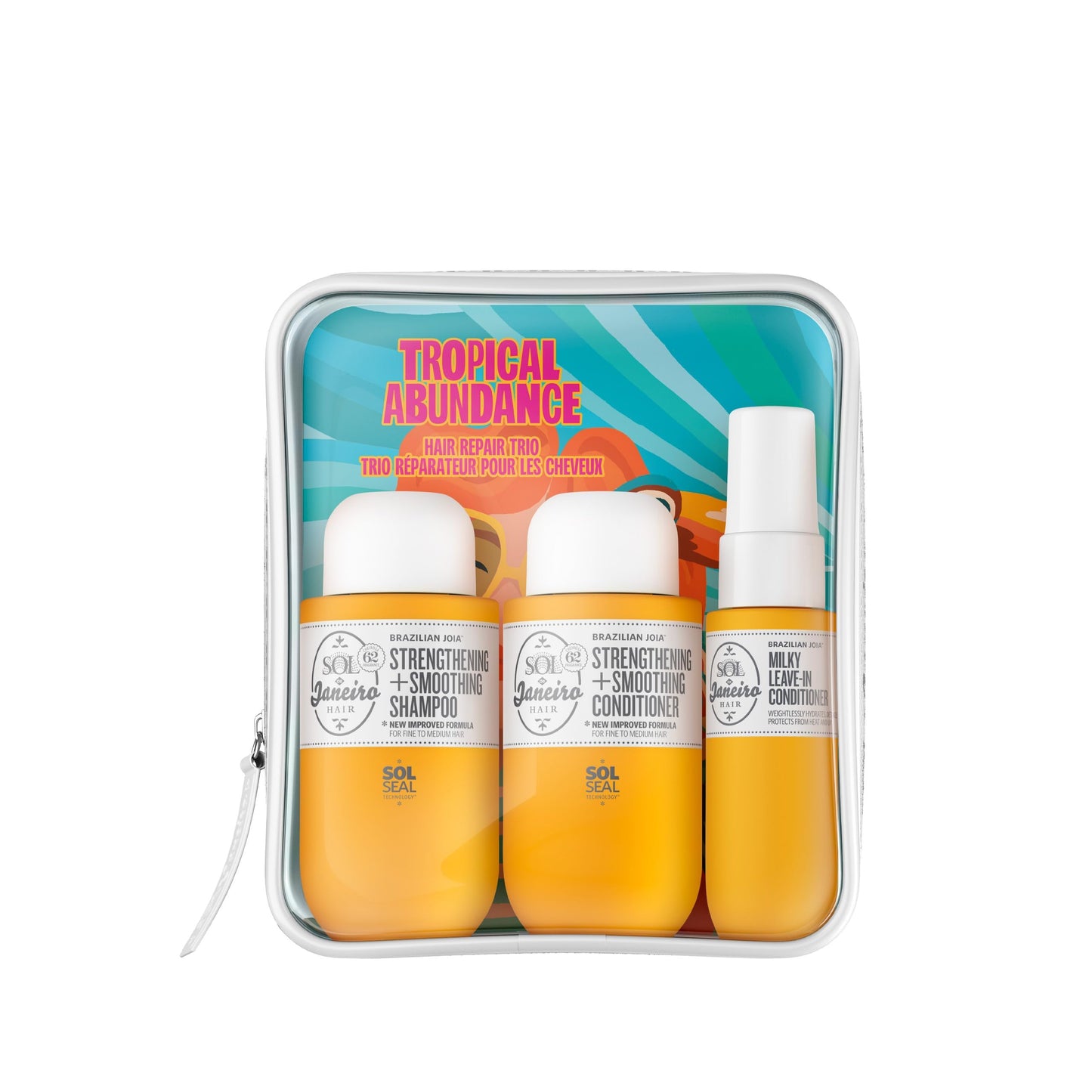 Sol de Janeiro Tropical Abundance Hair Repair Trio Travel Set | Jet Set | Sulfate Free Brazilian Joia Shampoo and Conditioner | Leave In Conditioner Beauty & Personal Care Sol de Janeiro