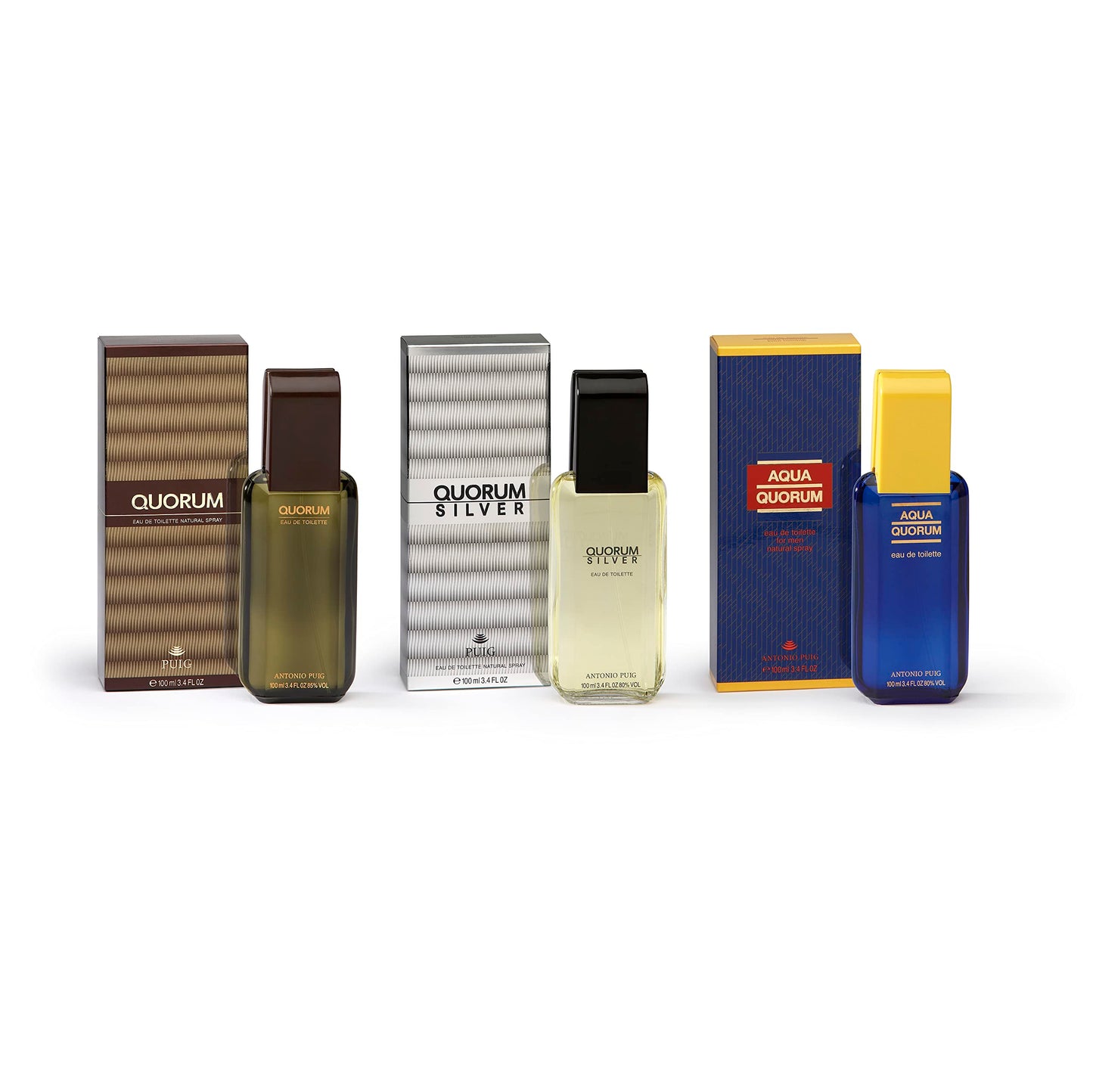Quorum by Antonio Puig for Men - Classic, Woody Spicy Designer Cologne For Him - Cedar, Mandarin Orange And Pink Pepper Notes - Sophisticated Beauty & Personal Care QUORUM SILVER