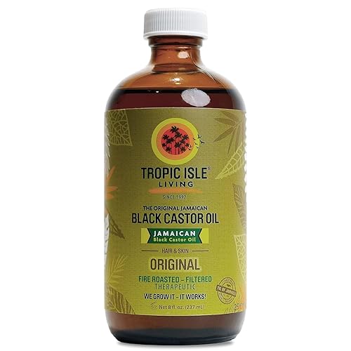 Tropic Isle Living Jamaican Black Castor Oil 8oz - For Hair Growth, Skin Conditioning, Eyebrows & Eyelashes, Scalp and Nail Care. Strengthen Beauty & Personal Care Tropic Isle Living