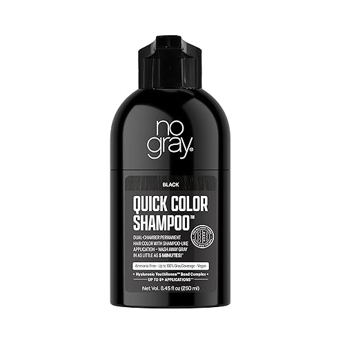 No Gray Quick Permanent Hair Color Shampoo, Black, 8.45 oz Beauty & Personal Care No Gray