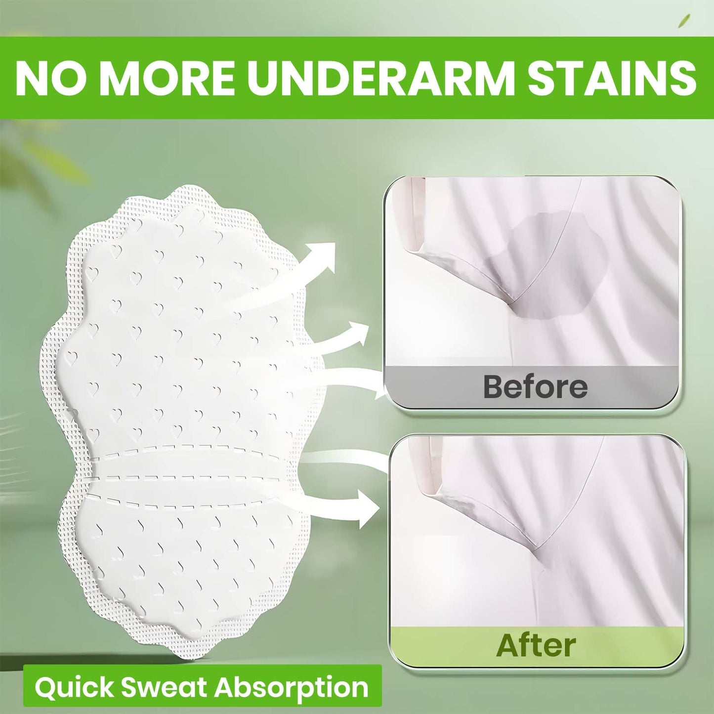 GEN'C BÉAUTY Disposable Underarm Sweat Pads Prevent Armpit Sweat Pads Odour Control Pads (100pcs) Beauty and Personal Care GEN'C BÉAUTY