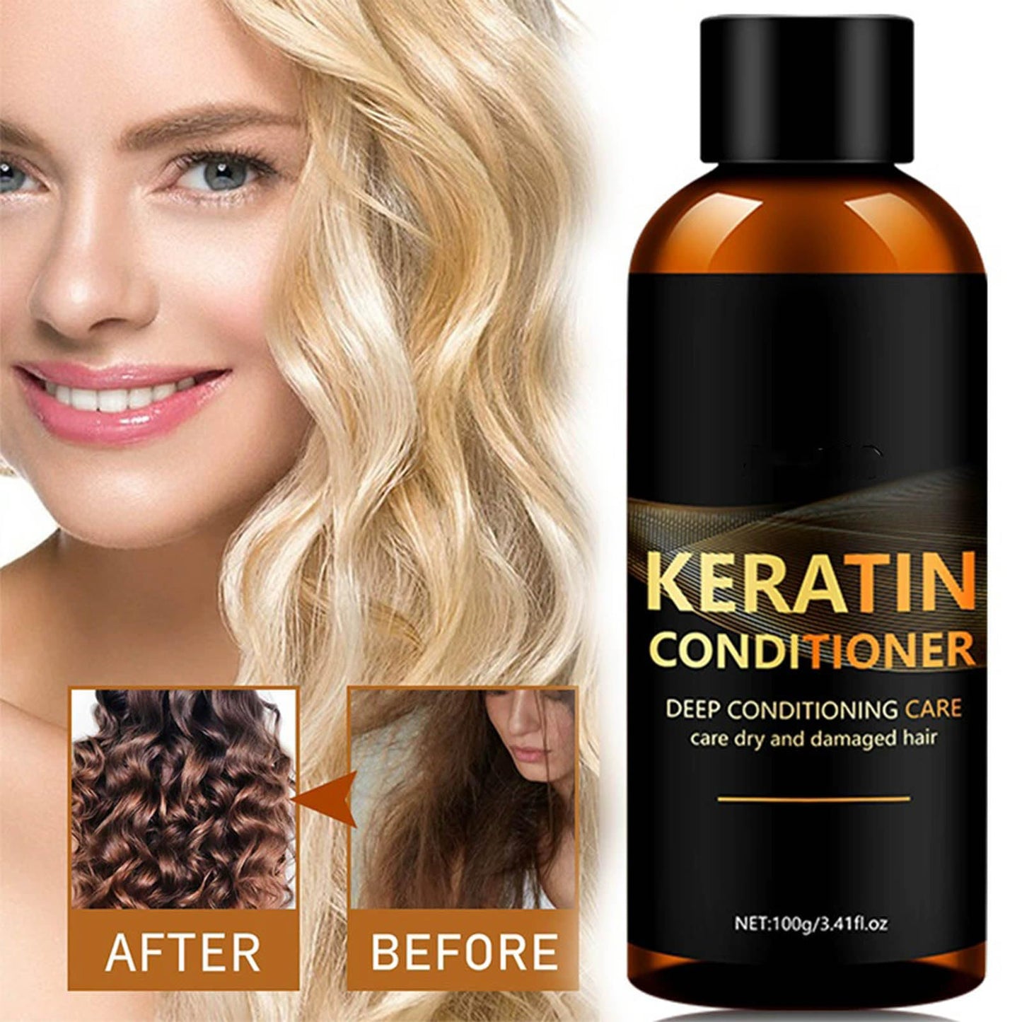 Keratin Shampoo and Conditioner Set, Travel Repair Hair Care Set for Damaged Hair, Intense Hydration, Frizz Control, Smoothing & Strengthening Beauty & Personal Care TUOSHITONG