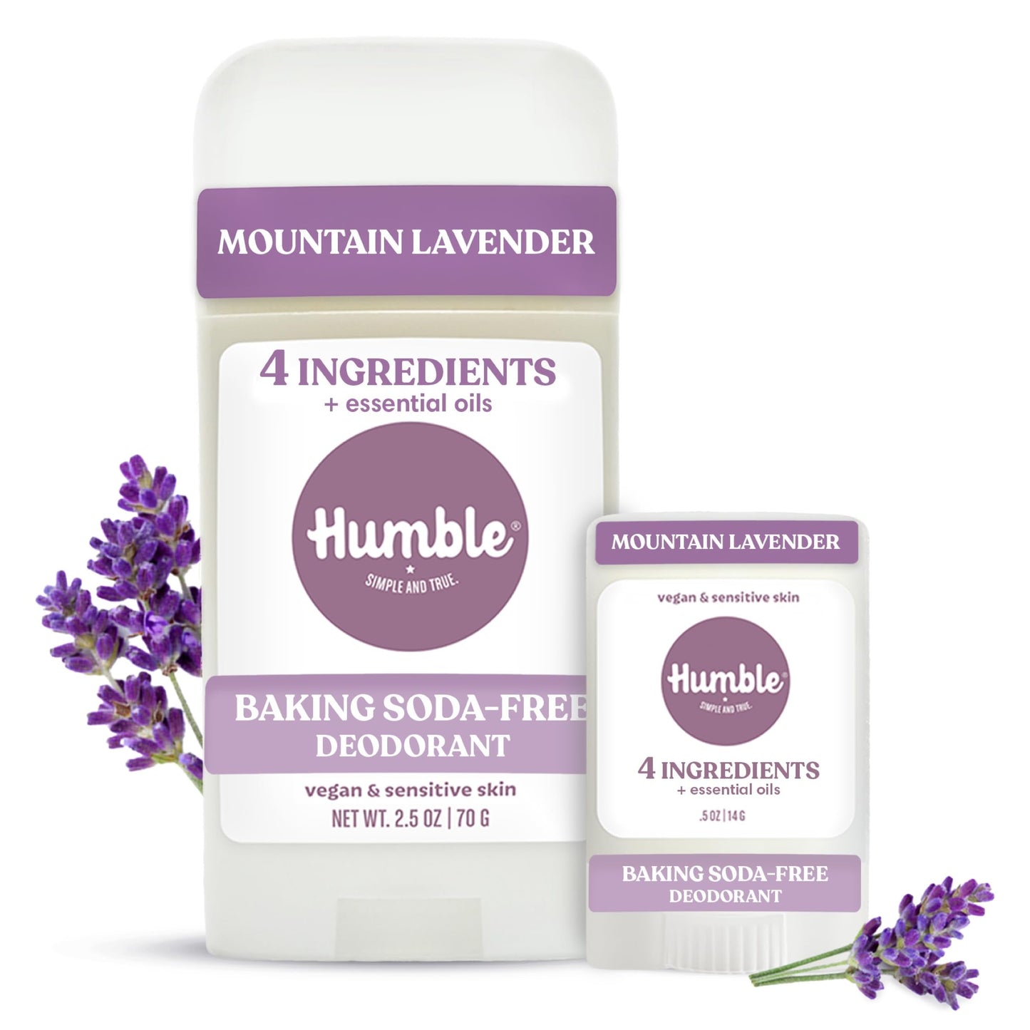 Humble Aluminum-Free Deodorant for Women & Men, Mountain Lavender - Baking Soda-Free Natural Deodorant Stick for Sensitive Skin with Essential Oils Beauty and Personal Care HUMBLE SIMPLE AND TRUE.