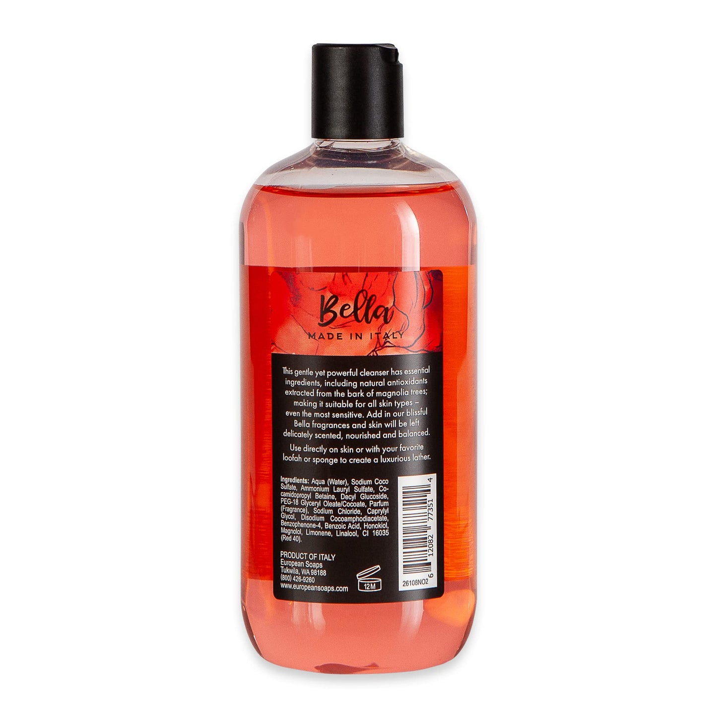 Via Mercato Bella Collection, Hydrates & Invigorates, Shower Gel, 500 ML, No. 2 - Sour Cherries & Pomegranate Beauty & Personal Care Via Mercato