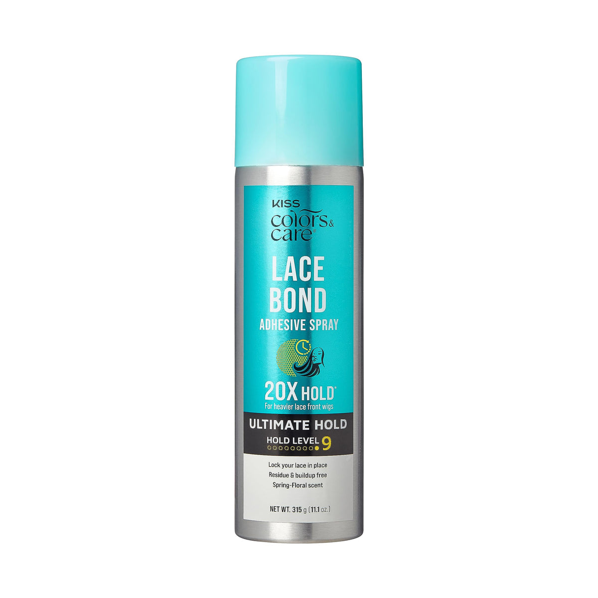 KISS Colors & Care Lace Bond Adhesive Spray – 11.1 oz Ultimate Hold, Sweat & Water-Resistant, Fast-Drying, Super Secure for Lace Frontals Beauty & Personal Care KISS COLORS & CARE