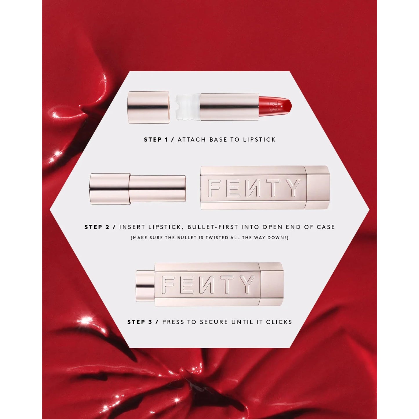 FENTY BEAUTY by Rihanna Icon Semi-Matte Lipstick Refill - Kissin’ Kutie, Refillable Lip Color, Longwear Lightweight Lipstick, High-Pigment Formula Beauty & Personal Care FENTY BEAUTY