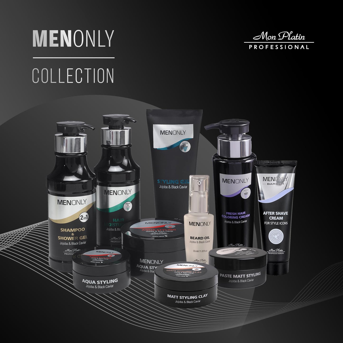 Mon Platin Professional Beard Oil Jojoba and Black Caviar Men Only 30ml Beauty and Personal Care Mon Platin Professional