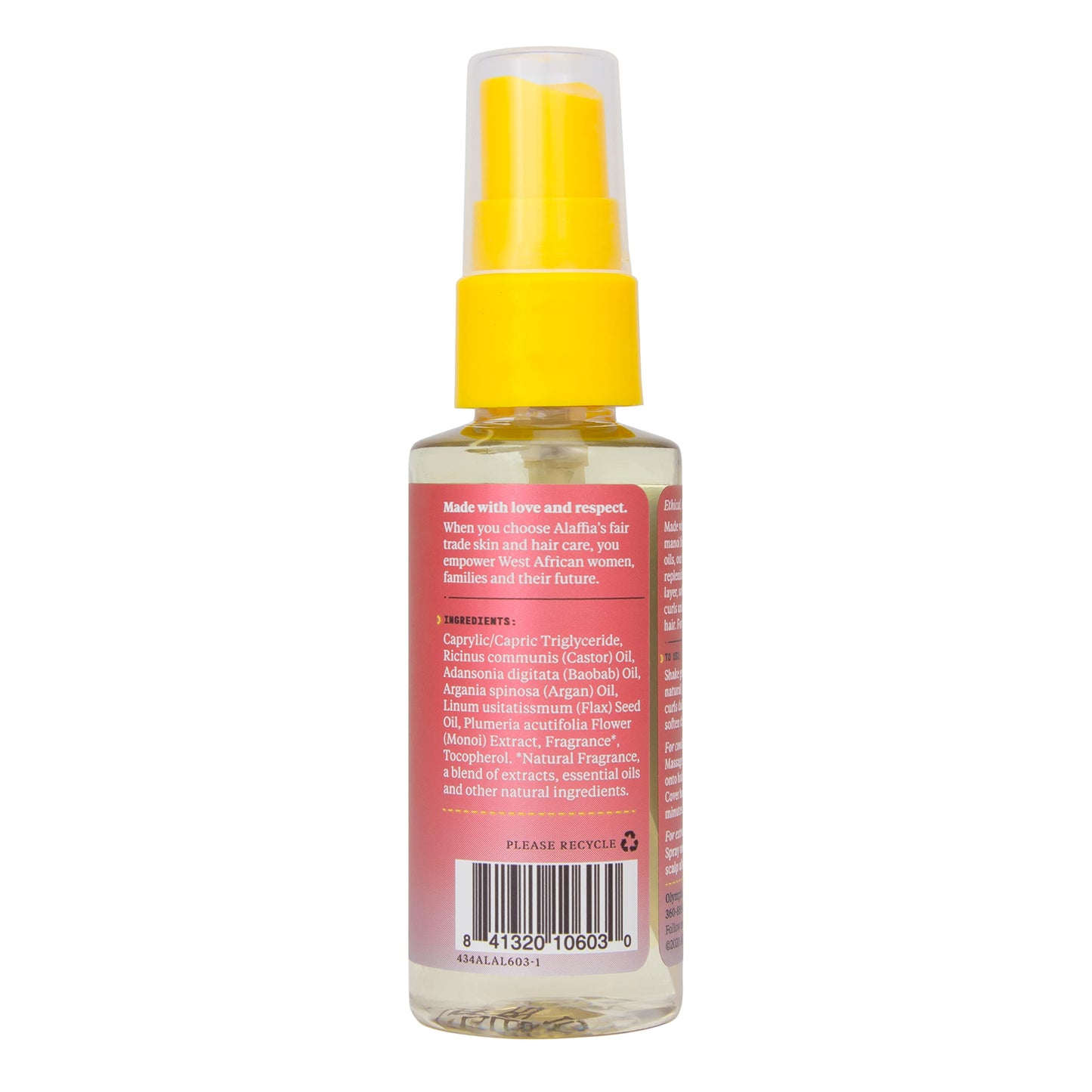 Alaffia Hair Care, Beautiful Curls Define Hydrating Oil Spray for Tight, Thick Curls, Argan Oil and Baobab, Revitalizes Dry, Damaged Hair, 2 Fl Oz Beauty & Personal Care Alaffia