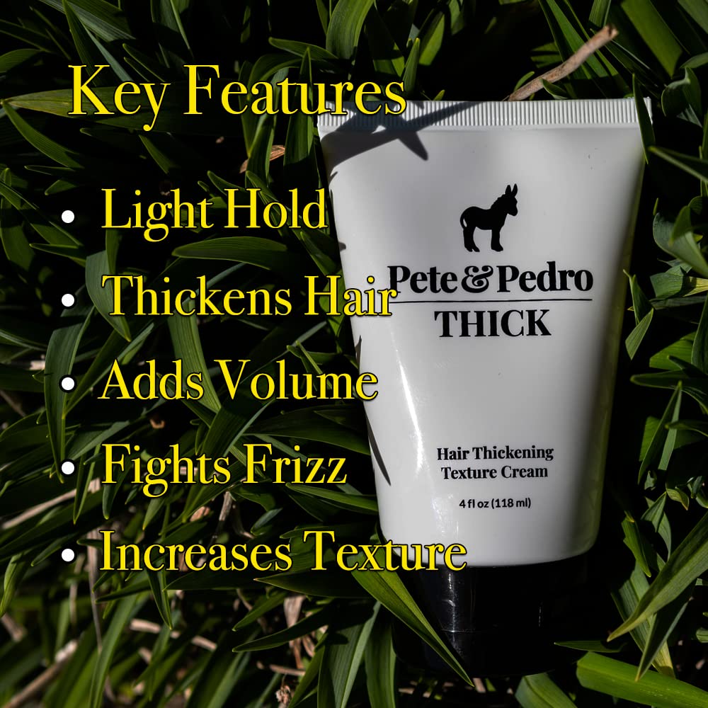 Pete & Pedro THICK Hair Cream - Light-Holding, Thickening & Texture Styling Cream | For Fine, Thin, & Thinning Hair, Men & Women | Adds Thickness Beauty & Personal Care Pete & Pedro