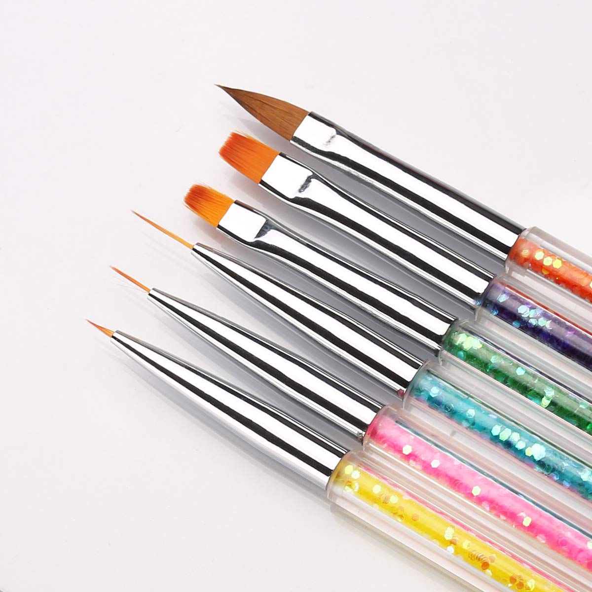 iminoo 6PCS Nail Art Brushes,Double Ended Nail Liner Brush Dotting Pen Nail Art Point Drill Drawing Tools,Double Ended Nail Art Brushe for DIY Nail Beauty & Personal Care iminoo