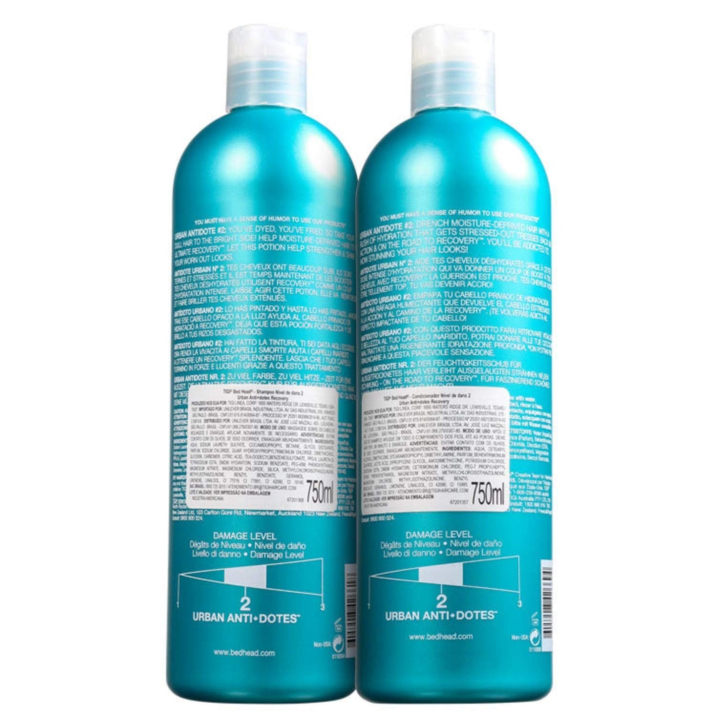 TIGI Bed Head Urban Anti-dote PFZoVz Recovery Shampoo & Conditioner Duo Damage Level 2, 25.36 Oz, 2 Units Beauty & Personal Care TIGI