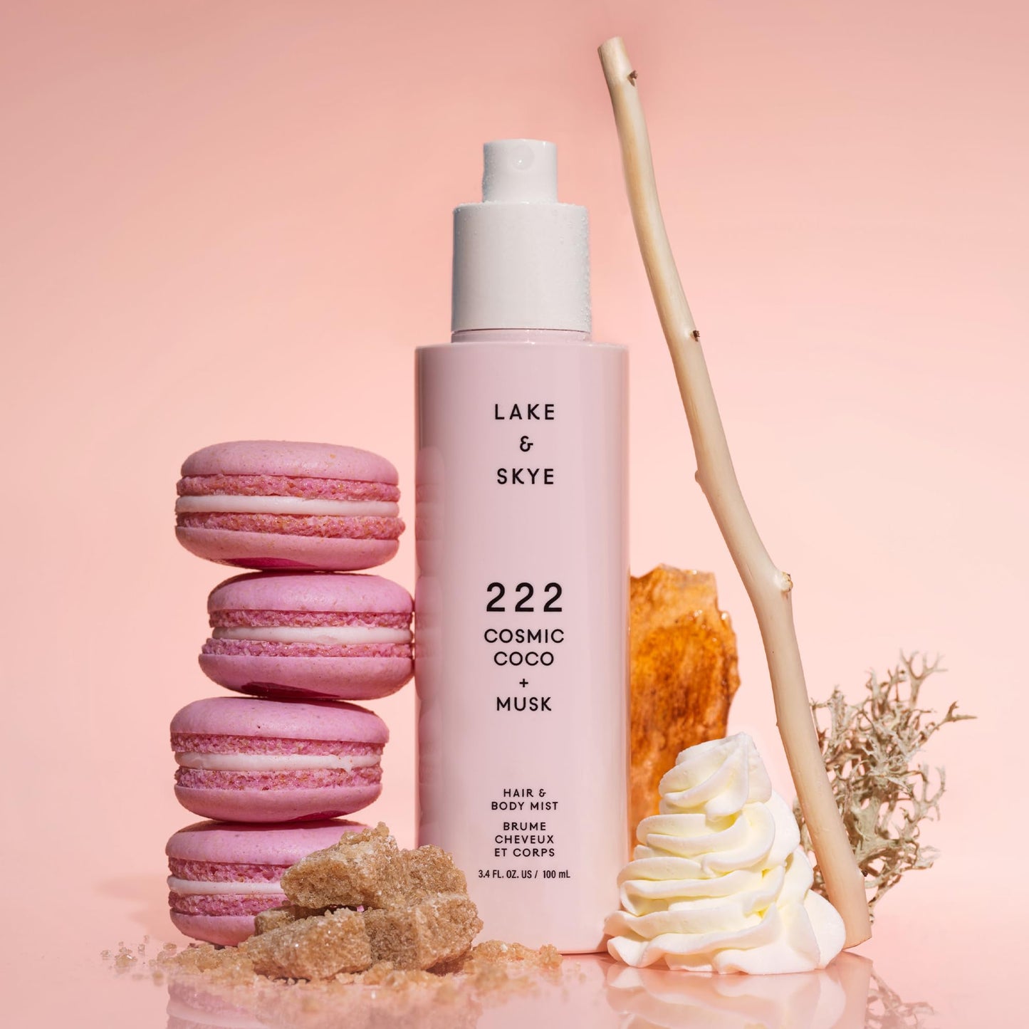 Lake & Skye 222 Cosmic Coco + Musk Hair & Body Mist 3.4 Fl Oz (100 mL), White Musk, Coconut Milk, Macaron Sugar, Hydrating, Softening Beauty & Personal Care Lake & Skye