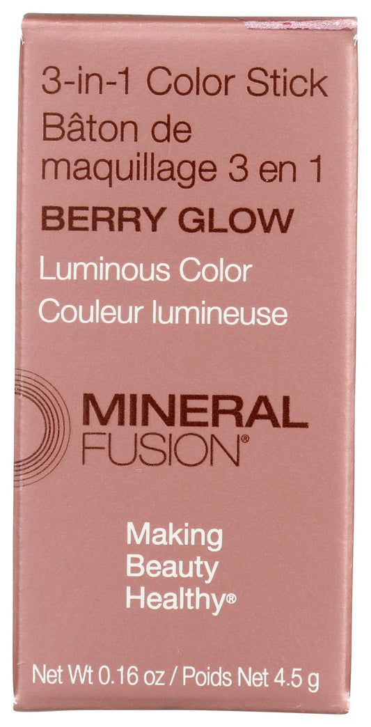 3-In-1 Color Stick - Berry Glow by Mineral Fusion for Women - 0.16 oz Makeup Beauty & Personal Care Mineral Fusion