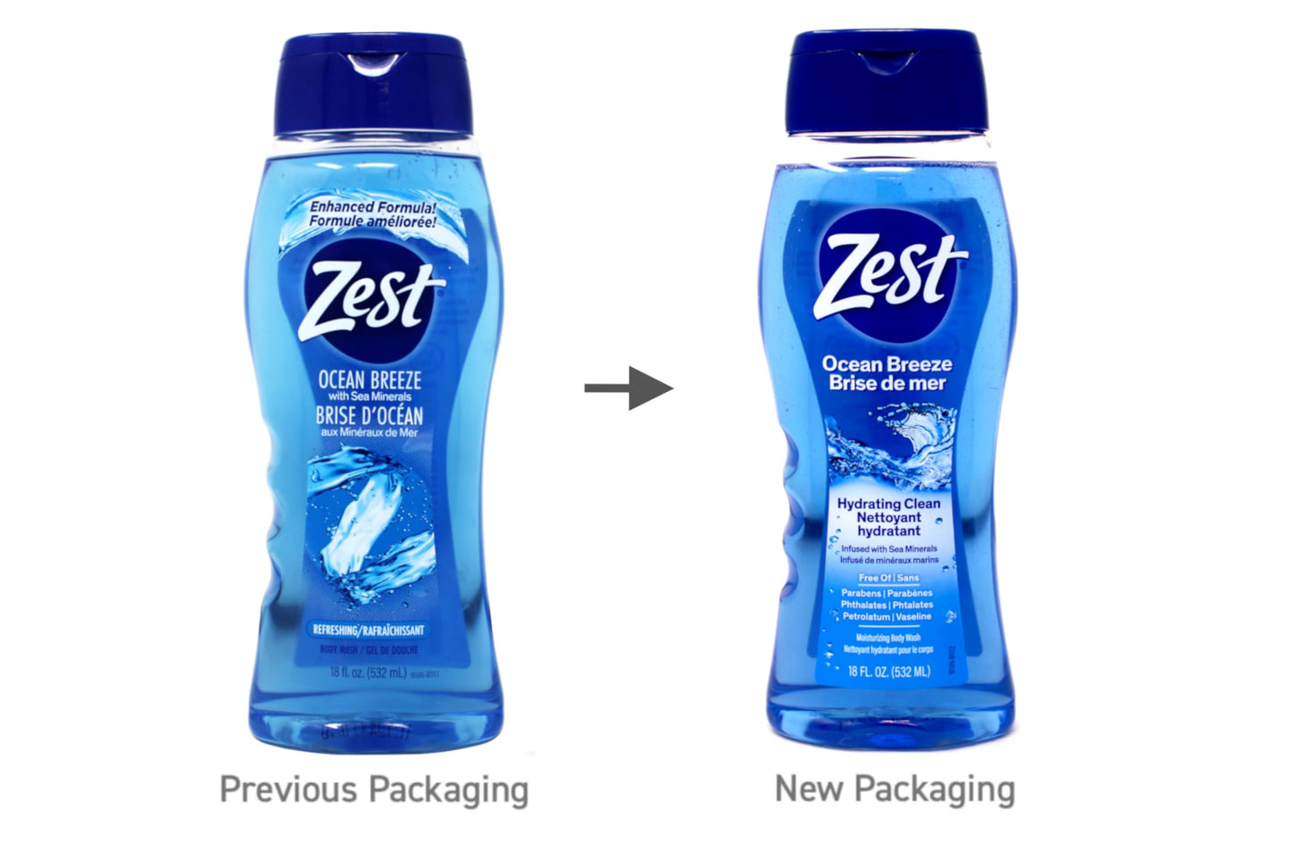 Zest Body Wash, Ocean Breeze, 18 Fl Oz - Packaging May Vary Beauty & Personal Care Zest