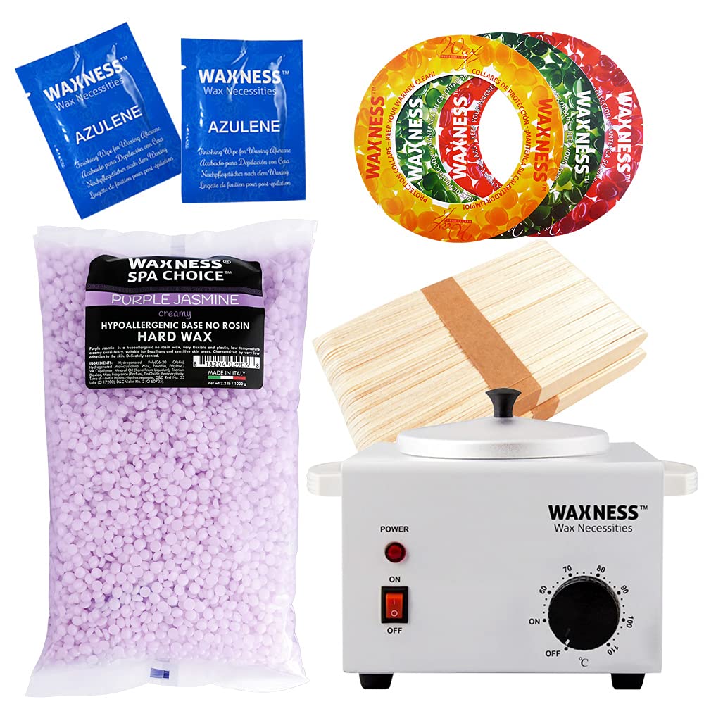 Waxness Spa Choice Purple Jasmine Demi Creamy No Rosin Waxing Kit with 2.2 Lb / 1 Kg Wax Bag Beauty and Personal Care Waxness