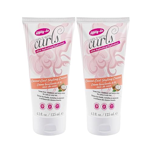 Dippity-Do Girls With Curls Ultra-Hydrating Coconut Curl Styling Cream for Curly Textured Hair, Repair, Define, Hydrate & Style, Curly Hair Product Beauty & Personal Care Dippity Do
