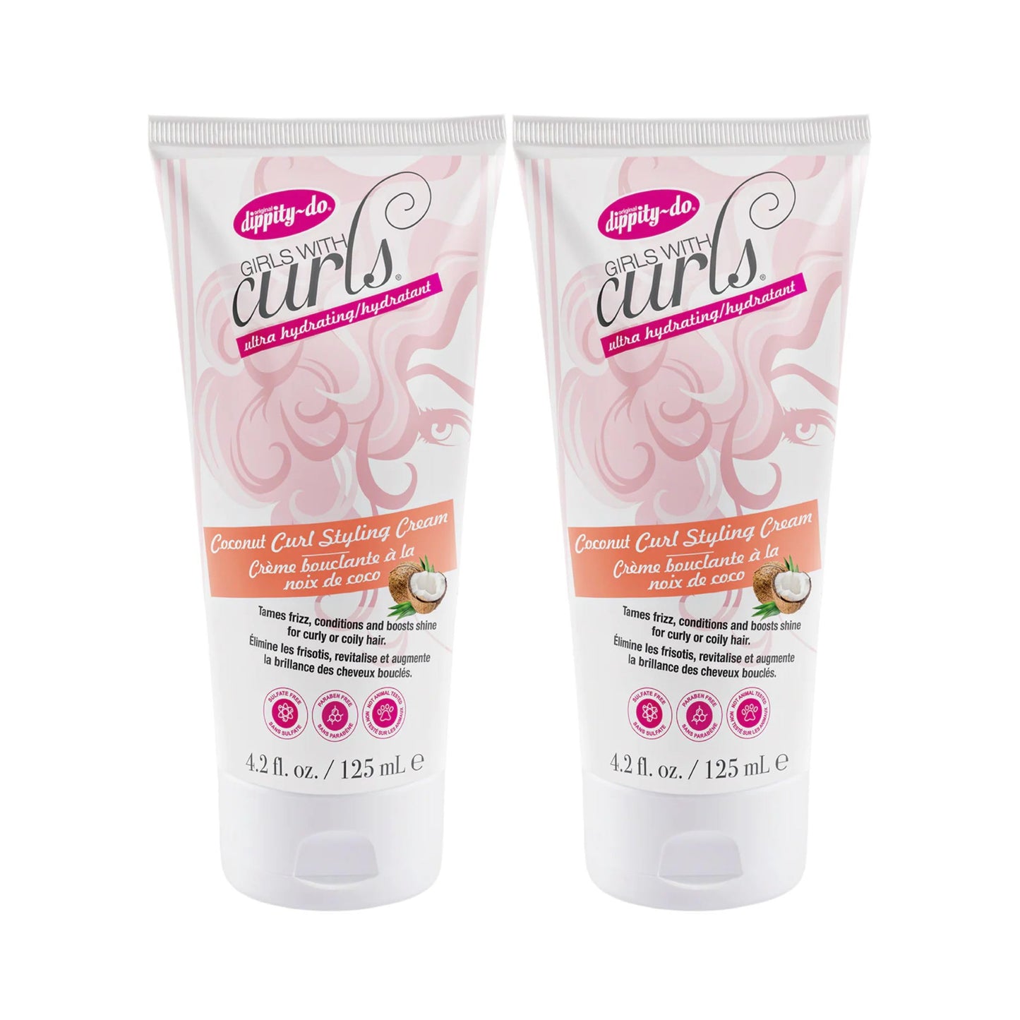 Dippity-Do Girls With Curls Ultra-Hydrating Coconut Curl Styling Cream for Curly Textured Hair, Repair, Define, Hydrate & Style, Curly Hair Product Beauty & Personal Care Dippity Do