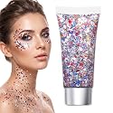 Red White Blue Hair Glitter Stick, 2026 New Patriotic USA Flag Star Chunky Face Body Outfits Sparkle Patriotic Pride Glitter for Soccer President's Beauty & Personal Care SundownAura