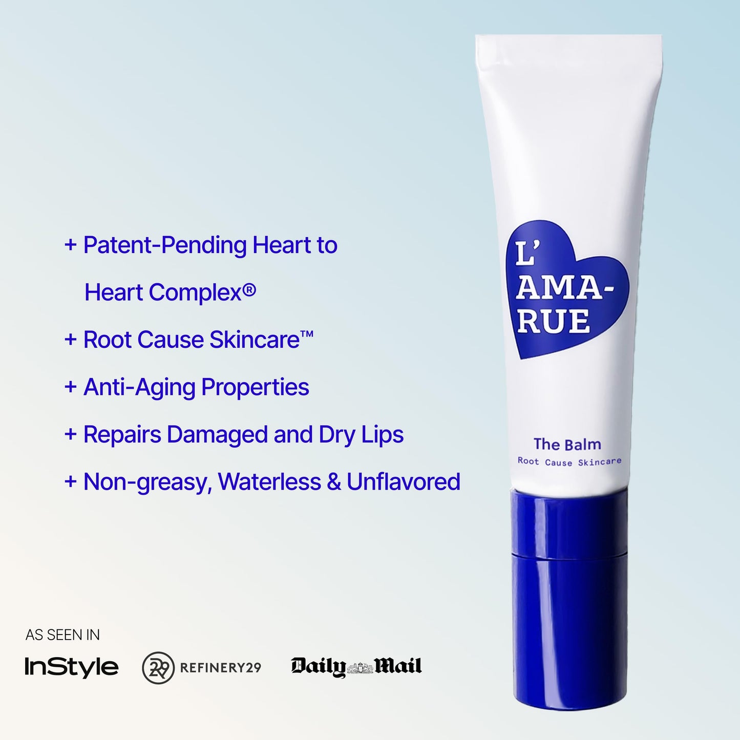 L'AMARUE Lip Repair Balm - 0.33 fl oz: Intensive Repair for Dry, Cracked, Aging Lips - Hydrating, Moisturizing & Soothing - Chapped Lips & Helps in Beauty and Personal Care L'AMA-RUE L'AMARUE
