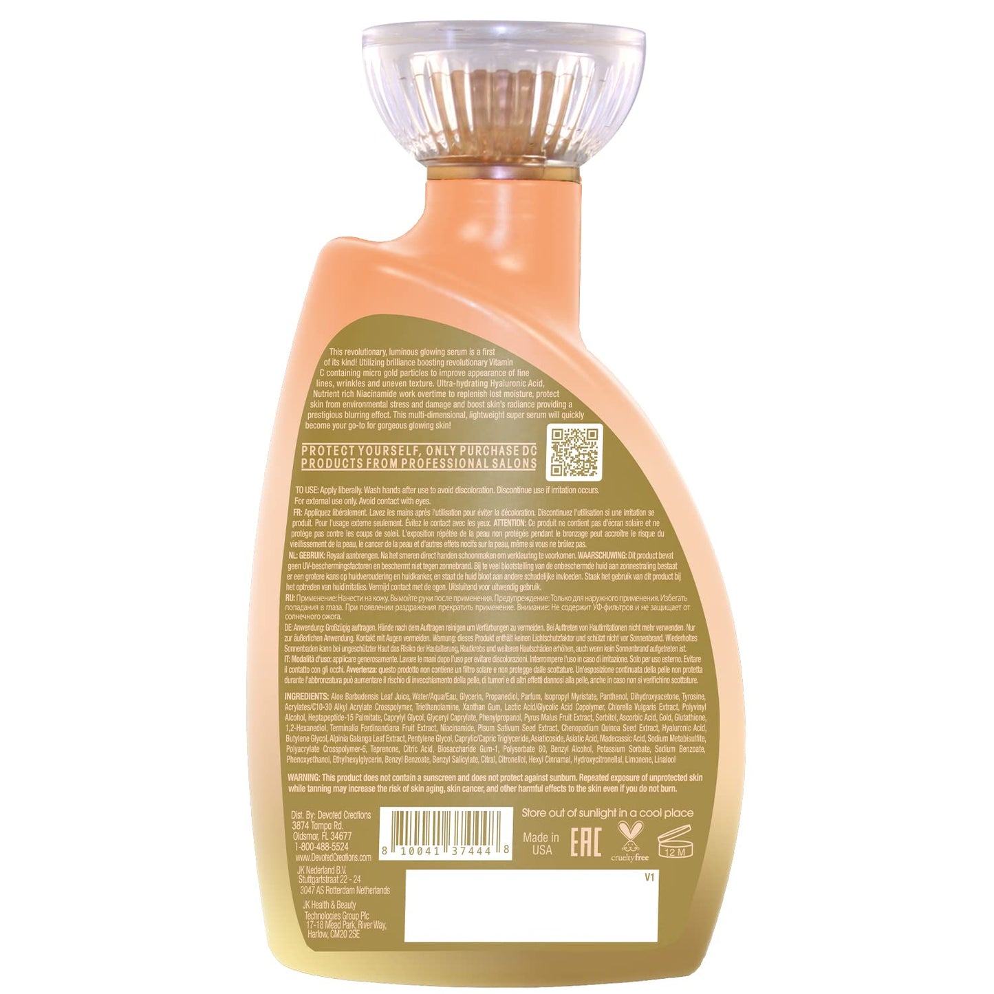 Devoted Creations CEglOw Dark Tanning Lotion - Vitamin C Infused Glowing Serum Promotes a Luminous Complexion Ultra-Hydrating Hyaluronic Acid Beauty & Personal Care Devoted Creations