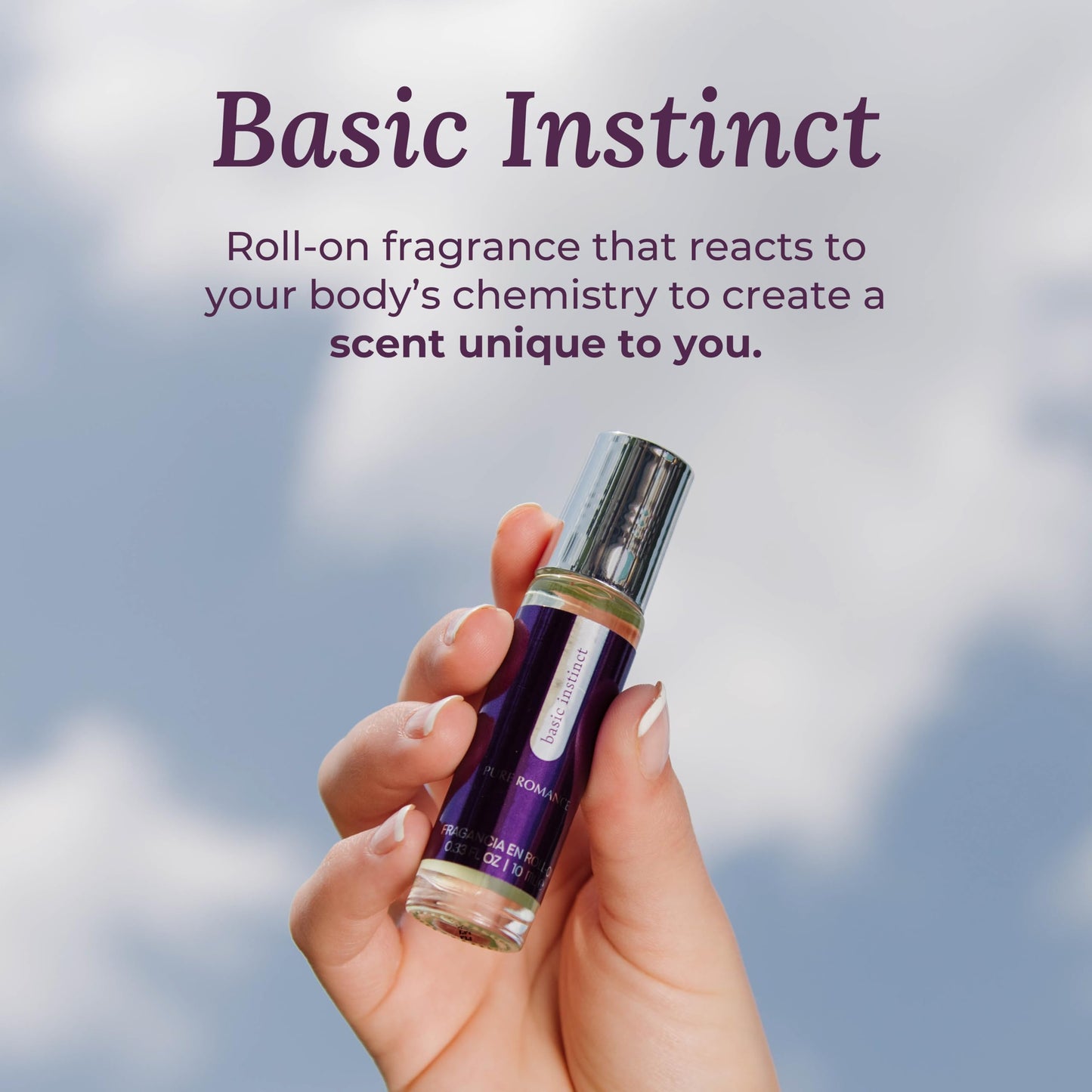 Pure Romance - Basic Instinct Pheromone Roll On Perfume (0.35 fl oz) - Perfumes for Women or Men - Personal Scent - Long-Lasting - Travel Size Beauty & Personal Care Pure Romance