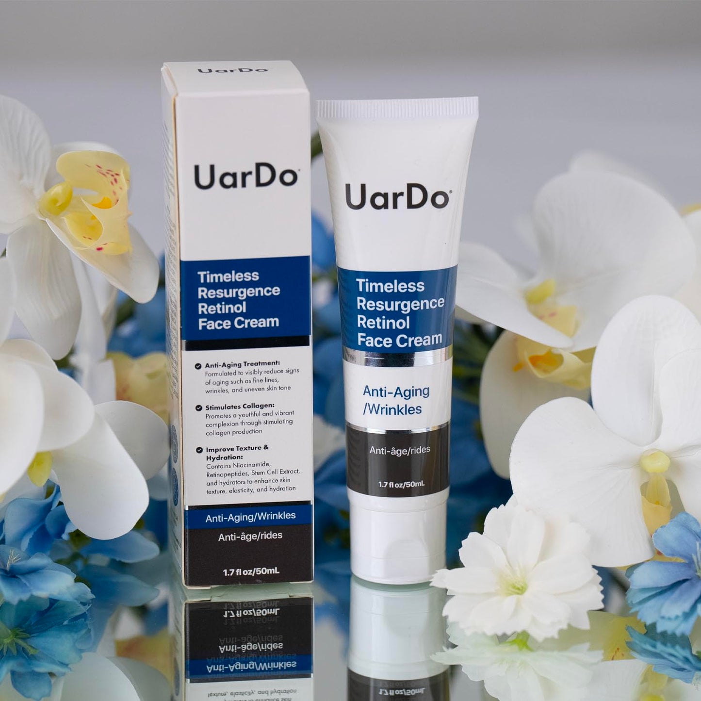 Uardo Timeless Resurgence Retinol Face Serum 1.7 Fl Oz/ 50ml - usn114 | For All Skin Types | Helps with Fine Lines, Wrinkles, & Uneven Skin Beauty & Personal Care Uardo