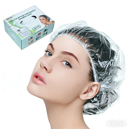Tissue Box With Dispenser Disposable Shower Caps 200pcs Hair Processing Clear Plastic Caps For Spa Home Use Hotel and Hair Salon Plastic Clear Elastic Beauty & Personal Care Avando