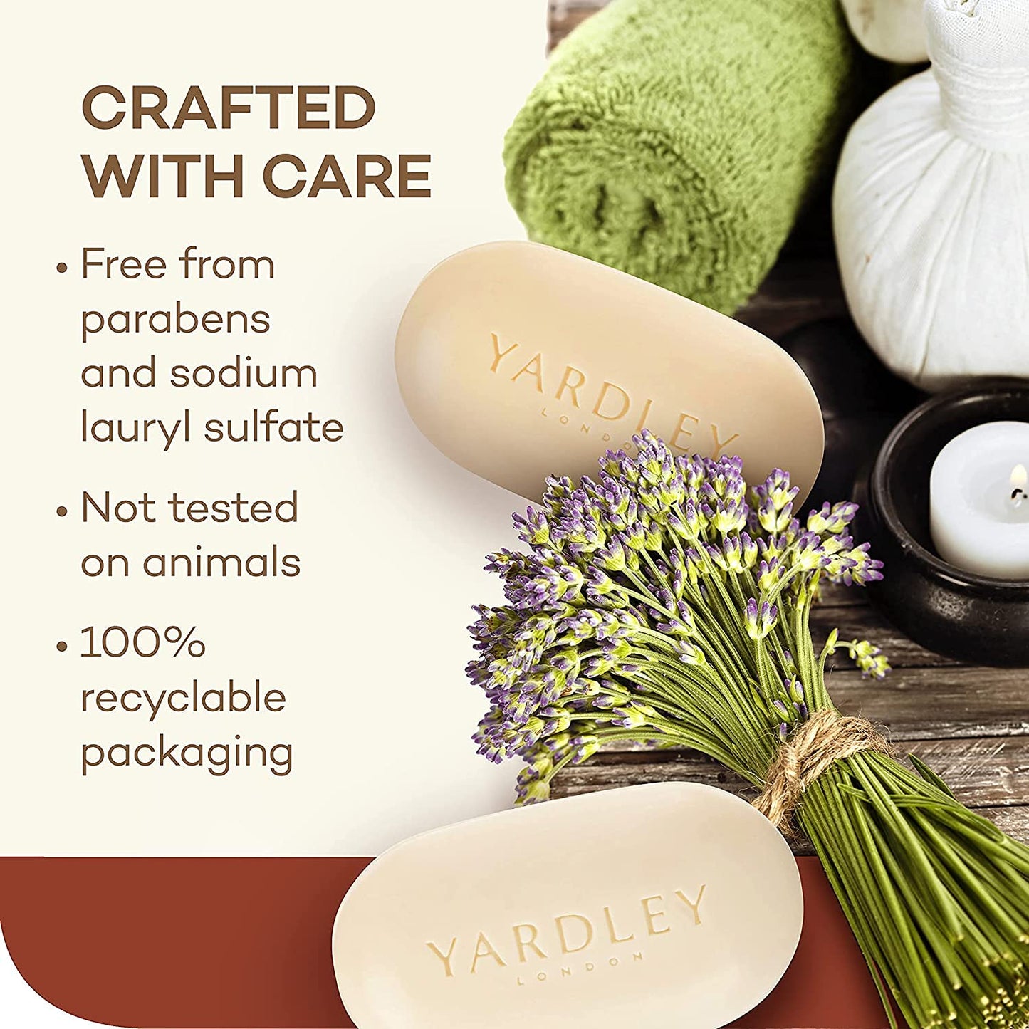 Yardley Moisturizing Bar Cocoa Butter 4.0 oz (Pack of 6) Beauty & Personal Care Yardley