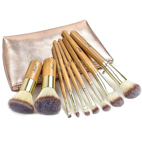 Matto Makeup Brushes 9-Piece Makeup Brush Set Foundation Brush with Travel Makeup Bag Beauty & Personal Care Matto