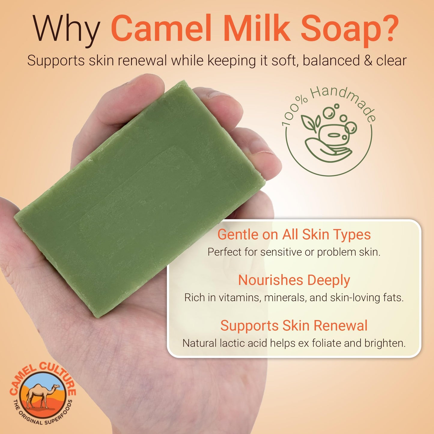CAMEL CULTURE Tulsi and Neem Soap Bar (3 Pack) - Handcrafted, Soothing Camel Milk Soap - Nourishing, Nutrient and Vitamin Rich Men's Body Wash Beauty & Personal Care CAMEL CULTURE