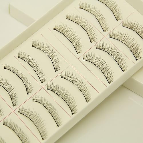 Ewanda store 10 Pairs False Eyelashes Natural Naked Makeup Short Eyelashes Handmade False Eye lashes Beauty & Personal Care Ewanda store