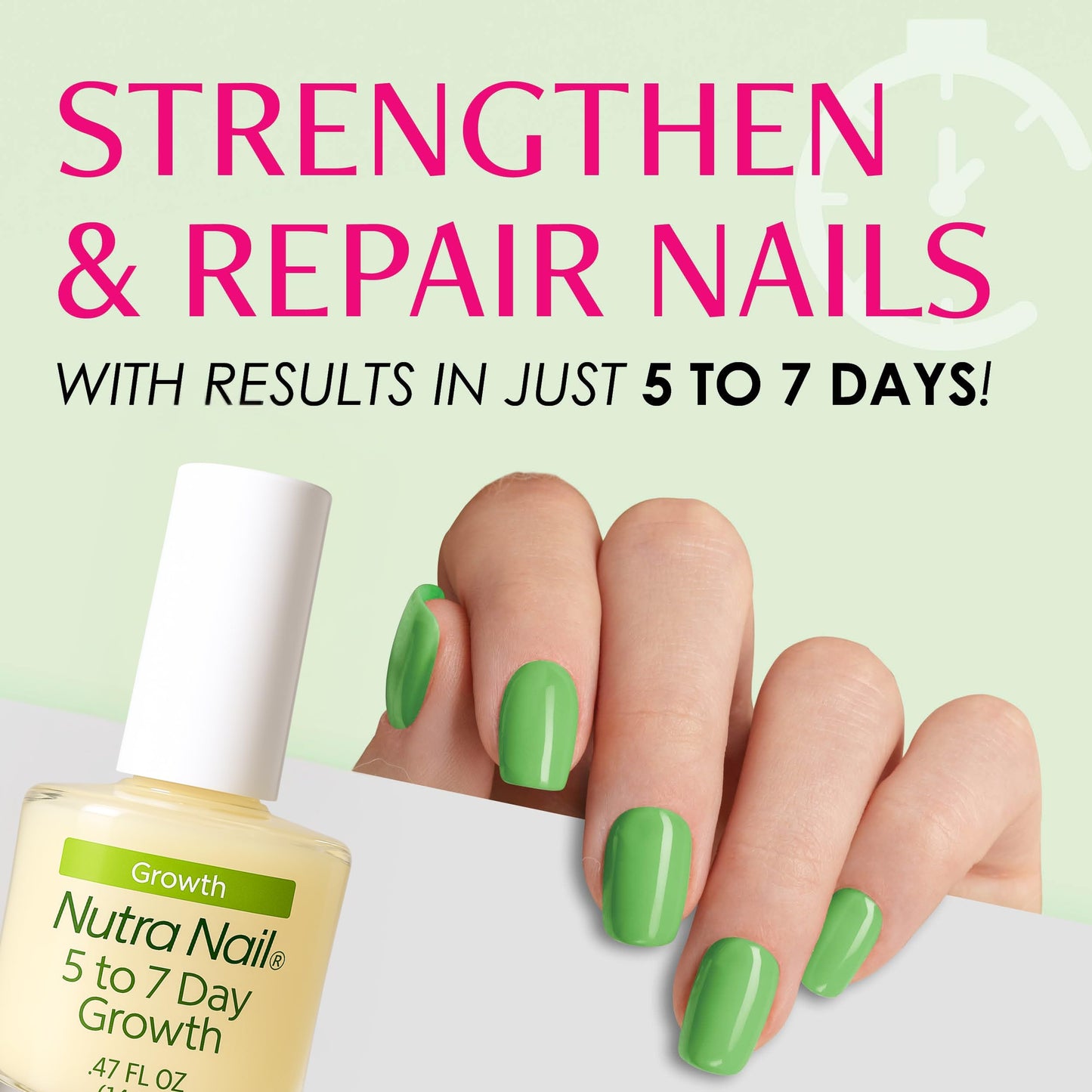 Nutra Nail 5 to 7 Day Growth Treatment - Fast Keratin Nail Hardener & Nail Strengthener for Thin Nails, Brittle & Damaged (0.47 Fl Oz) Beauty & Personal Care Nutra Nail
