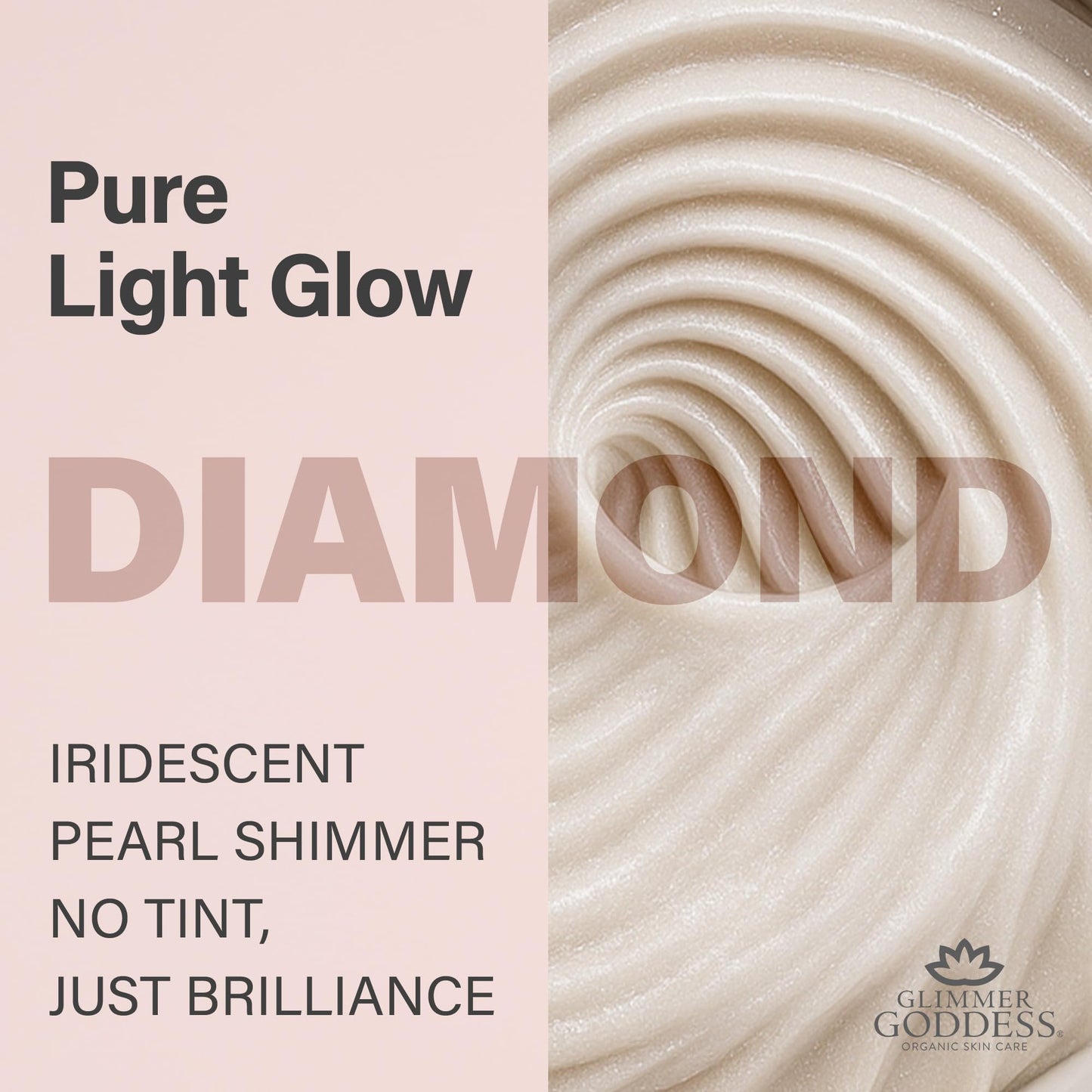 Glimmer Goddess Shimmer Body Butter with Organic Whipped Shea Butter for Hydration, Moisturizing & Silky Natural Glow - Diamond Super, 4 oz Beauty & Personal Care GLIMMER GODDESS