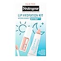 Neutrogena Hydro Boost Lip Hydration Kit with Light Pink Tinted Lip Oil and Clear Overnight Lip Sleeping Mask, Both with Hyaluronic Acid Designed Beauty & Personal Care Neutrogena