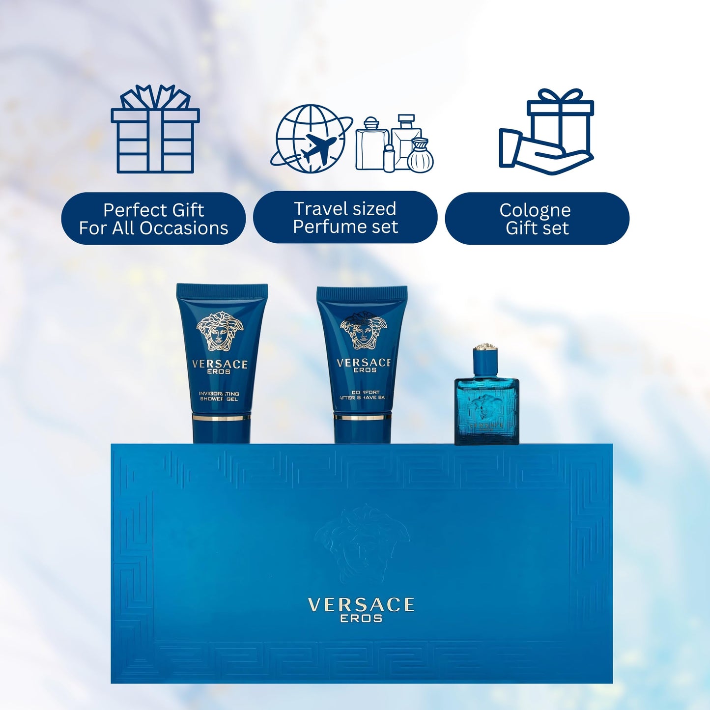Versace Eros Perfume for Men 3 Piece Mini Gift Set Beauty & Personal Care Versace