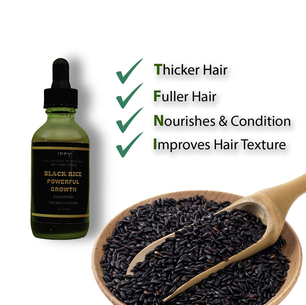 IPPY BLACK RICE POWERFUL GROWTH (2 oz)