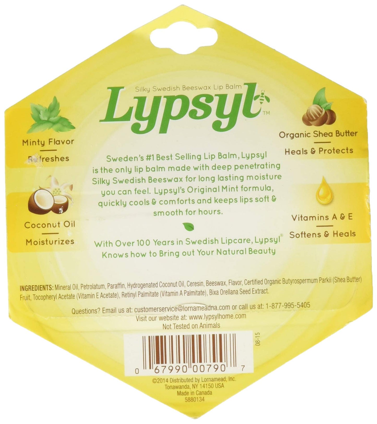 Lypsyl Lypmoisturizer Ori Size .1z Lypsyl Lypmoisturizer Original .1z (Pack of 5) Beauty and Personal Care Lypsyl