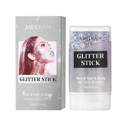 Silver Body Glitter Stick Sparkle Body Glitter for Women Glitter Face Paint for Party Festival Accessories Glitter Beauty & Personal Care ADMD