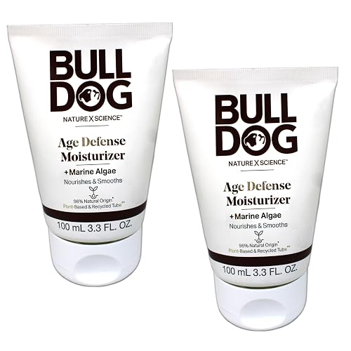 Bulldog Mens Skincare and Grooming Age Defense Moisturizer, 3.3 Ounce, 2 Count (Pack of 1) Beauty & Personal Care Bulldog Skincare for Men