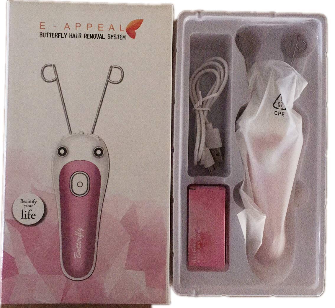 Butterfly Hair Removal System Thread Machine for Facial and Body Hair Removal with Rechargeable Battery Beauty and Personal Care Sykik